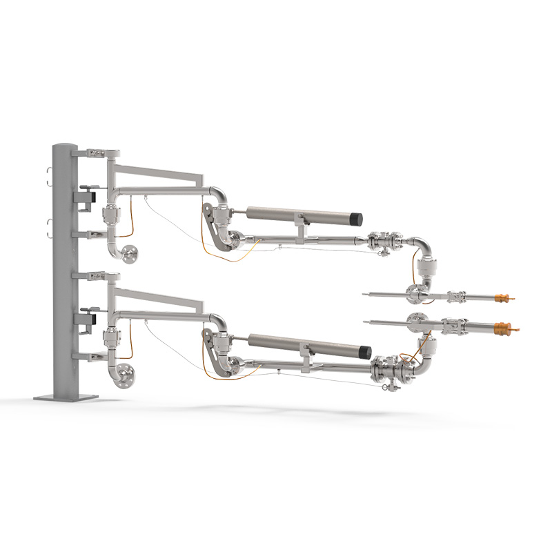 Industrial fluid transfer system at an active oil depot terminal